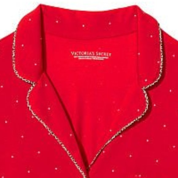 VS L Heavenly Modal Short PJ Set Red w/White Polka Dots NWT - Picture 14 of 15